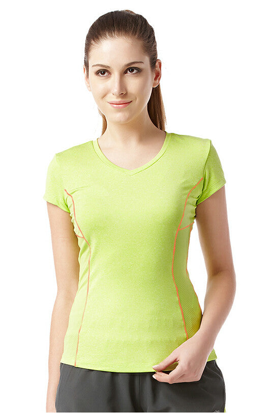 Neon V-Neck Workout T-Shirt